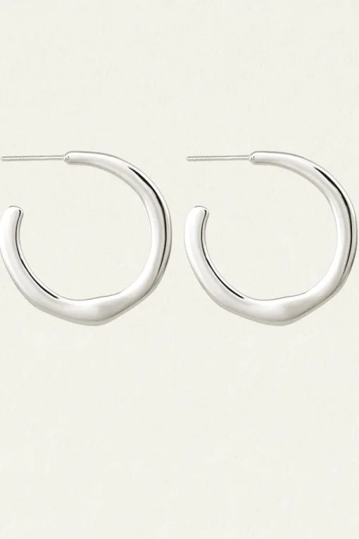Circe Medium Hoops - Silver