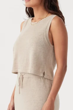 Hugo Linen Knit Tank - Taupe
