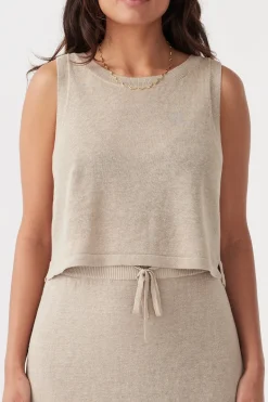 Hugo Linen Knit Tank - Taupe